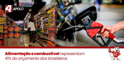 Alimentação e combustível representam 41% do orçamento dos brasileiros