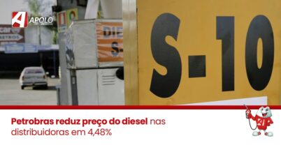 Petrobras reduz preço do diesel nas distribuidoras em 4,48%